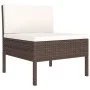 3-piece garden furniture set and brown synthetic rattan cushions by vidaXL, Garden sets - Ref: Foro24-310201, Price: 256,71 €...