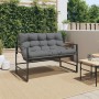Gartenbank mit anthrazitfarbenem Stahlkissen, 113 cm. von , Gartenbänke - Ref: Foro24-4009299, Preis: 175,75 €, Rabatt: %