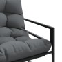 Gartenbank mit anthrazitfarbenem Stahlkissen, 113 cm. von , Gartenbänke - Ref: Foro24-4009299, Preis: 175,75 €, Rabatt: %