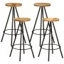 5-piece solid mango wood table and bar stools set by , Furniture sets for kitchens and dining rooms - Ref: Foro24-4009369, Pr...