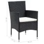 Esstischstühle für den Garten, 4 Stück, aus schwarzem synthetischem Rattan. von vidaXL, Gartenstühle - Ref: Foro24-310562, Pr...