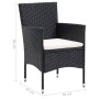 Sillas de comedor para jardín 4 unidades ratán sintético negro by vidaXL, Garden chairs - Ref: Foro24-310562, Price: 200,33 €...