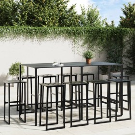 Hocher Tisch und Gartenhocker-Set, 11-teilig, aus schwarzem Stahl. von , Gartensets - Ref: Foro24-3283755, Preis: 910,72 €, R...