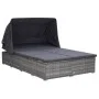 Lounger for 2 people with gray synthetic rattan cushion by vidaXL, Outdoor beds - Ref: Foro24-310236, Price: 545,73 €, Discou...