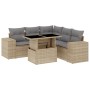 Garden sofa set with 6-piece synthetic rattan beige cushions by , Garden sets - Ref: Foro24-3269159, Price: 438,14 €, Discoun...