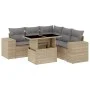 Gartensofa-Set mit 6-teiligen Kissen aus synthetischem Rattan in Beige. von , Gartensets - Ref: Foro24-3269159, Preis: 444,98...