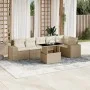 Gartensofagarnitur 7-teilig mit Kissen aus synthetischem Rattan in Beige. von , Gartensets - Ref: Foro24-3269178, Preis: 535,...