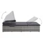 Lounger for 2 people with gray synthetic rattan cushion by vidaXL, Outdoor beds - Ref: Foro24-310236, Price: 545,73 €, Discou...