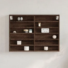 Ingenieurholz-Vitrine in Eichenbraun 80x8,5x58 cm von , Regale und Regale - Ref: Foro24-847960, Preis: 42,29 €, Rabatt: %