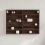 Vitrina de madera de ingeniería marrón roble 80x8,5x58 cm de , Estantes y estanterías - Ref: Foro24-847960, Precio: 44,49 €