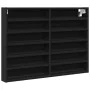 Vitrina de madera de ingeniería negra 80x8,5x58 cm de , Estantes y estanterías - Ref: Foro24-847955, Precio: 45,36 €, Descuen...