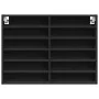Vitrina de madera de ingeniería negra 80x8,5x58 cm de , Estantes y estanterías - Ref: Foro24-847955, Precio: 45,36 €, Descuen...