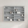 Vitrina de madera de ingeniería gris hormigón 80x8,5x58 cm de , Estantes y estanterías - Ref: Foro24-847957, Precio: 45,75 €
