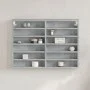 Vitrina de madera de ingeniería gris hormigón 80x8,5x58 cm de , Estantes y estanterías - Ref: Foro24-847957, Precio: 43,35 €,...