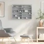 Engineered wood display case in gray concrete 80x8.5x58 cm by , Shelves and shelves - Ref: Foro24-847957, Price: 43,38 €, Dis...