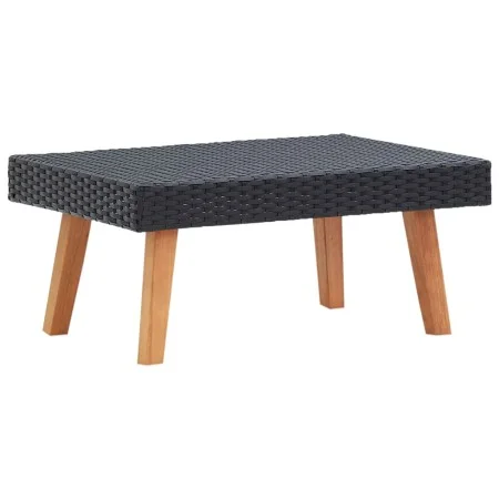 Black synthetic rattan garden coffee table by vidaXL, Garden tables - Ref: Foro24-310222, Price: 64,24 €, Discount: %