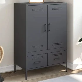 Kaltgewalzter Stahlschrank in Anthrazit 68x39x101,5 cm von , Sideboards - Ref: Foro24-843110, Preis: 175,00 €, Rabatt: %
