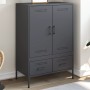 Cold-rolled anthracite steel sideboard 68x39x101.5 cm by , Sideboards - Ref: Foro24-843110, Price: 177,34 €, Discount: %