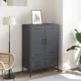 Cold-rolled anthracite steel sideboard 68x39x101.5 cm by , Sideboards - Ref: Foro24-843110, Price: 175,00 €, Discount: %