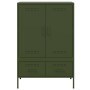 Cold-rolled steel sideboard in olive green 68x39x101.5 cm by , Sideboards - Ref: Foro24-843112, Price: 179,81 €, Discount: %
