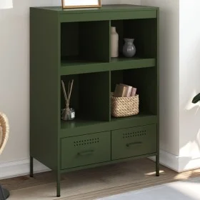 Cold-rolled steel sideboard in olive green 68x39x101.5 cm by , Sideboards - Ref: Foro24-843106, Price: 153,65 €, Discount: %