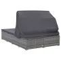 Lounger for 2 people with gray synthetic rattan cushion by vidaXL, Outdoor beds - Ref: Foro24-310236, Price: 545,73 €, Discou...