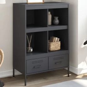 Cold-rolled anthracite steel sideboard 68x39x101.5 cm by , Sideboards - Ref: Foro24-843104, Price: 153,65 €, Discount: %