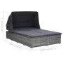 Lounger for 2 people with gray synthetic rattan cushion by vidaXL, Outdoor beds - Ref: Foro24-310236, Price: 545,73 €, Discou...