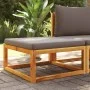 Taburete de jardín con cojín madera maciza acacia 65x65x29 cm de , Sofás de exterior - Ref: Foro24-4008159, Precio: 82,68 €, ...