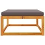 Taburete de jardín con cojín madera maciza acacia 65x65x29 cm de , Sofás de exterior - Ref: Foro24-4008159, Precio: 82,68 €, ...