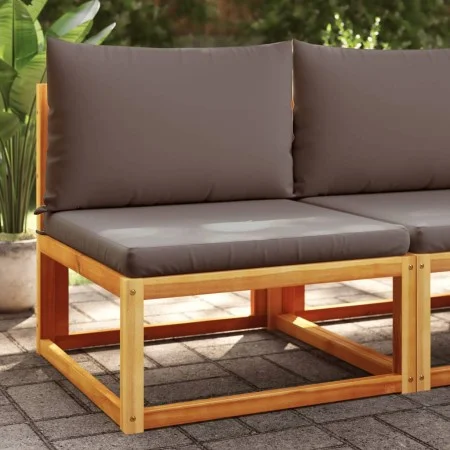 Garden sofa without armrests with solid acacia wood cushions. by , Outdoor sofas - Ref: Foro24-4008173, Price: 99,79 €, Disco...