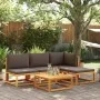 Gartensofa ohne Armlehnen mit massiven Akazienholz-Kissen. von , Outdoor-Sofas - Ref: Foro24-4008173, Preis: 99,79 €, Rabatt: %