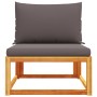Gartensofa ohne Armlehnen mit massiven Akazienholz-Kissen. von , Outdoor-Sofas - Ref: Foro24-4008173, Preis: 101,58 €, Rabatt: %