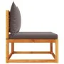 Garden sofa without armrests with solid acacia wood cushions. by , Outdoor sofas - Ref: Foro24-4008173, Price: 99,79 €, Disco...