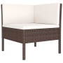 Gartenmöbel-Set, 2-teilig, mit braunen PE-Rattan-Kissen. von vidaXL, Gartensets - Ref: Foro24-310205, Preis: 152,99 €, Rabatt: %