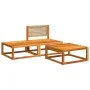 Garden sofa set with 3 pieces, solid acacia wood, and cushions. by , Outdoor sofas - Ref: Foro24-4008178, Price: 237,32 €, Di...