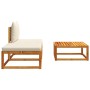 Garden sofa set with 3 pieces, solid acacia wood, and cushions. by , Outdoor sofas - Ref: Foro24-4008178, Price: 241,04 €, Di...