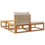 Garden sofa set with 3 pieces, solid acacia wood, and cushions. by , Outdoor sofas - Ref: Foro24-4008178, Price: 241,04 €, Di...