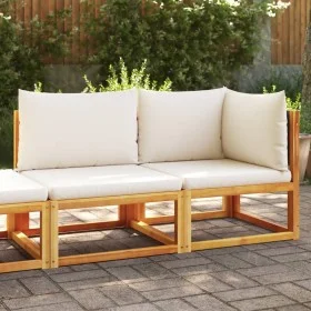 2-seater garden sofa with solid acacia wood cushions by , Outdoor sofas - Ref: Foro24-4008171, Price: 213,06 €, Discount: %
