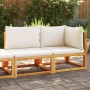 Zweiplätziges Gartensofa mit massiven Akazienholz-Kissen. von , Outdoor-Sofas - Ref: Foro24-4008171, Preis: 216,01 €, Rabatt: %