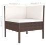 Set de muebles de jardín 2 piezas con cojines ratán PE marrón by vidaXL, Garden sets - Ref: Foro24-310205, Price: 152,99 €, D...