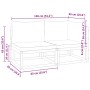 2-seater garden sofa with solid acacia wood cushions by , Outdoor sofas - Ref: Foro24-4008171, Price: 209,96 €, Discount: %