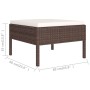 Set de muebles de jardín 2 piezas con cojines ratán PE marrón by vidaXL, Garden sets - Ref: Foro24-310205, Price: 152,99 €, D...