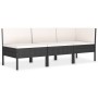 3-teiliges Gartenmöbel-Set und schwarze synthetische Rattankissen von vidaXL, Gartensets - Ref: Foro24-310202, Preis: 256,51 ...