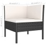 3-teiliges Gartenmöbel-Set und schwarze synthetische Rattankissen von vidaXL, Gartensets - Ref: Foro24-310202, Preis: 256,51 ...