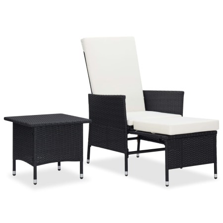 2-piece garden furniture set and black synthetic rattan cushions by vidaXL, Garden sets - Ref: Foro24-310231, Price: 110,18 €...
