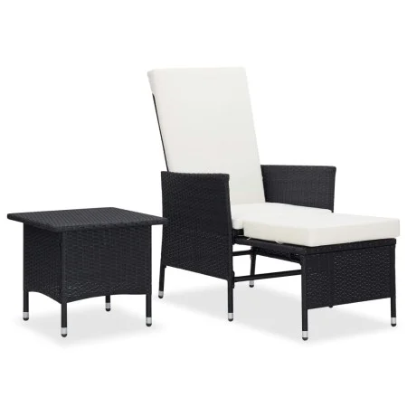 2-piece garden furniture set and black synthetic rattan cushions by vidaXL, Garden sets - Ref: Foro24-310231, Price: 108,23 €...