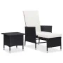 2-piece garden furniture set and black synthetic rattan cushions by vidaXL, Garden sets - Ref: Foro24-310231, Price: 108,23 €...