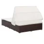Lounger for 2 people with brown synthetic rattan cushion by vidaXL, Outdoor beds - Ref: Foro24-310234, Price: 446,72 €, Disco...