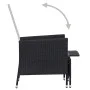2-piece garden furniture set and black synthetic rattan cushions by vidaXL, Garden sets - Ref: Foro24-310231, Price: 108,23 €...